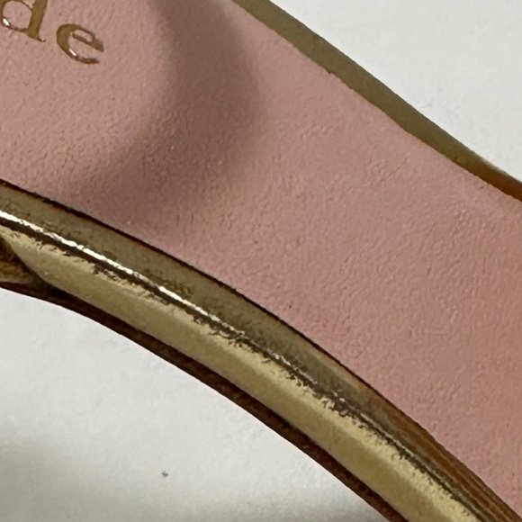 Kate Spade Silver/Gold Glitter Peep-Toe Platform Sandals Size 6.5 - Picture 10 of 14